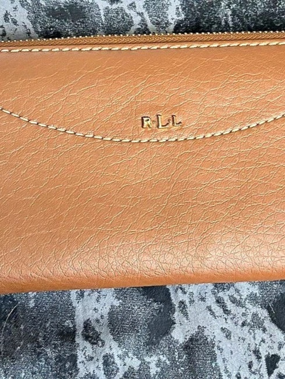 Lauren Ralph Lauren Brown Zip-Around Wallet